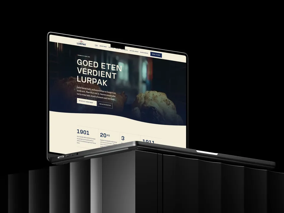 Lurpak website on a laptop