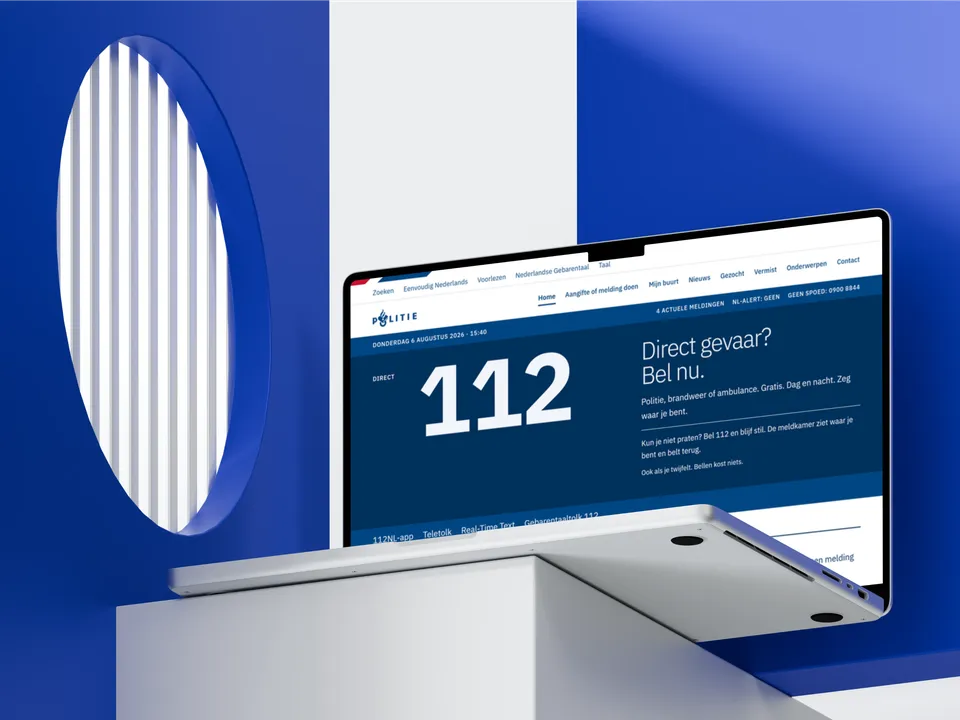 Politie.nl concept on a laptop